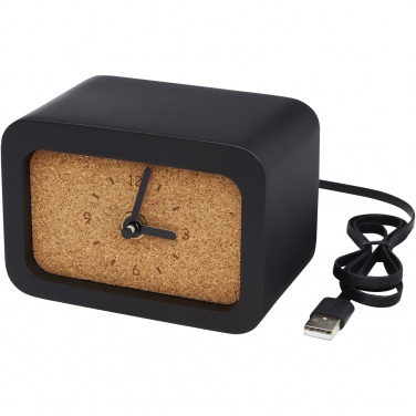 Logo trade promotional gift photo of: Momento wireless limestone charging desk clock